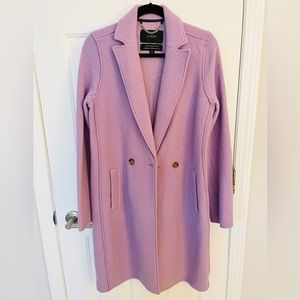 NWOT J. Crew Italian Boiled Wool Purple Coat - Size 2T